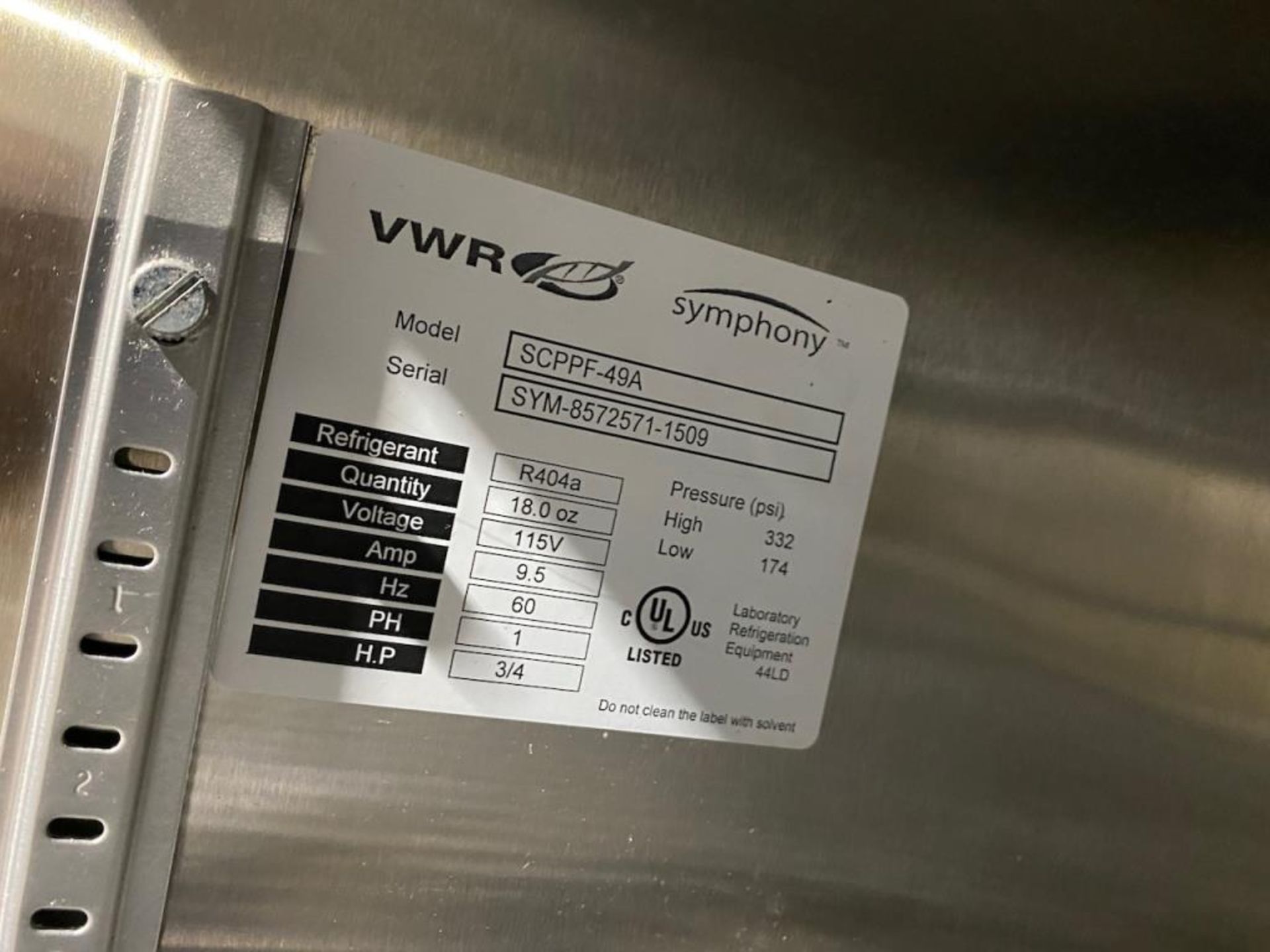 VWR Symphony Refrigerator - Image 5 of 7