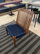 Fair Swift Easy Chair, Walnut, Navy Rope, Phloem