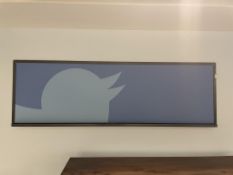Twitter Bird Branded Messaging Board, Welded Iron Frame