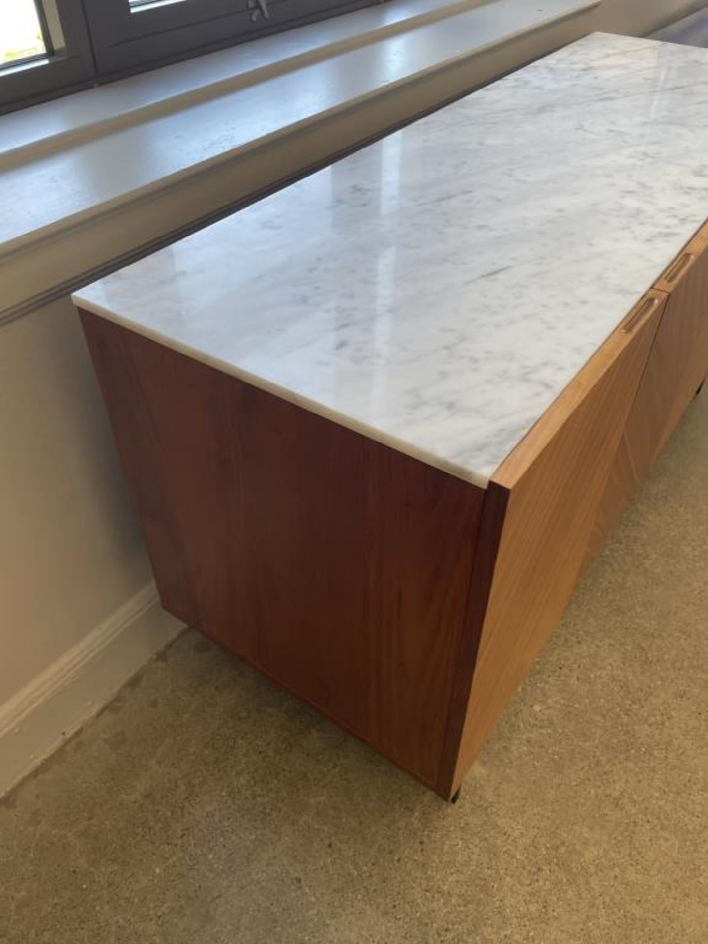 CB2 Suspend Marble & Wood Media Console - Image 3 of 5