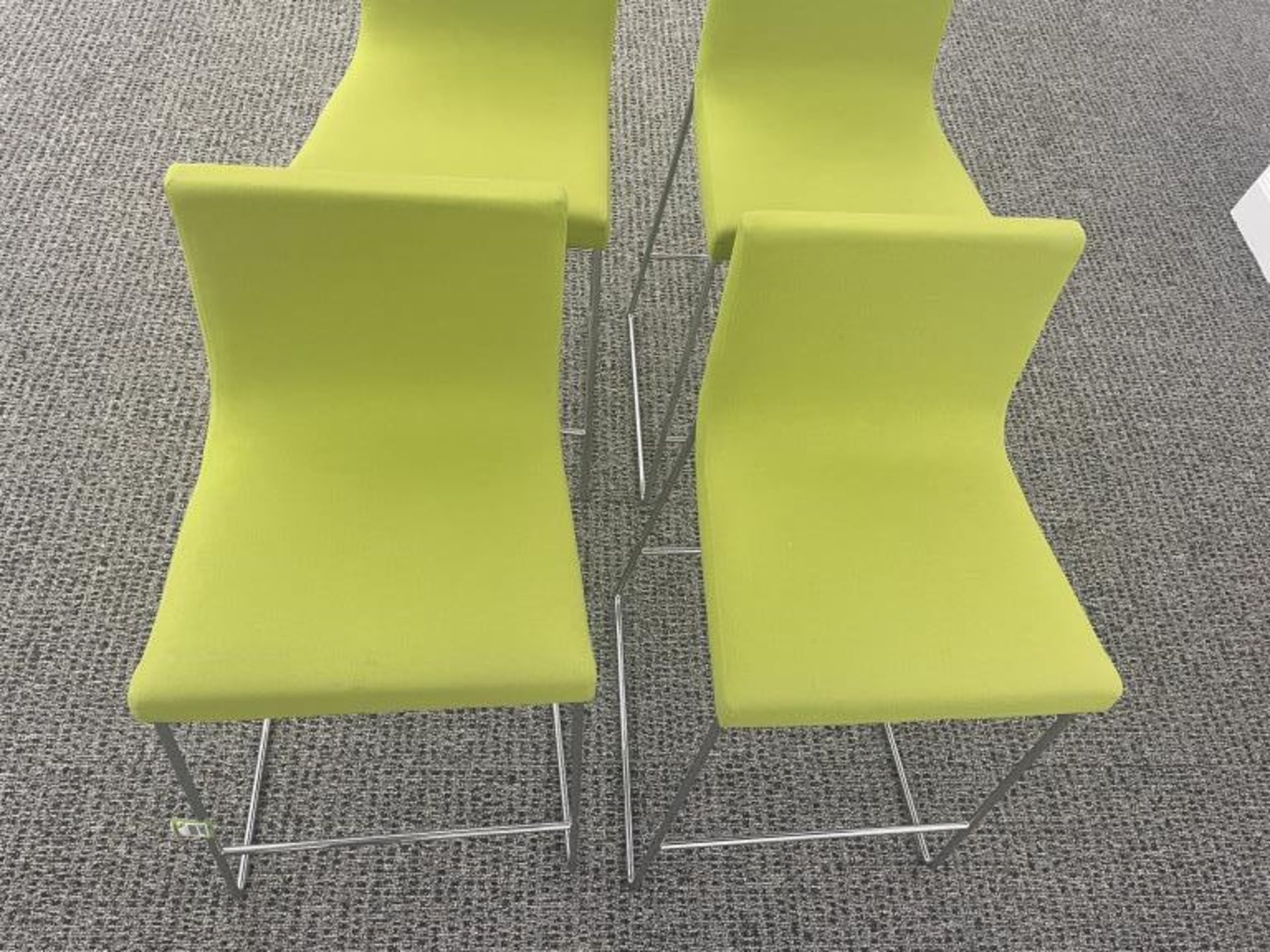 (4qty) Andreu World Lineal Comfort Stools, Lime - Image 4 of 5