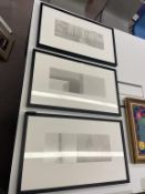 (3qty) Lyle Gomes "Measuring Space Series" Silver Gelatin Prints