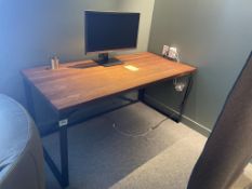 Ohio Design Desk, Wood Top Steel Frame 65