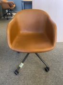 Muuto Fiber Swivel Chair, Casters, Leather