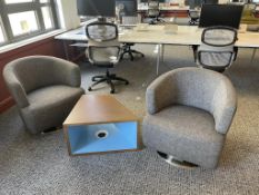 (4qty) Jason Furniture Grey Swivel Chairs