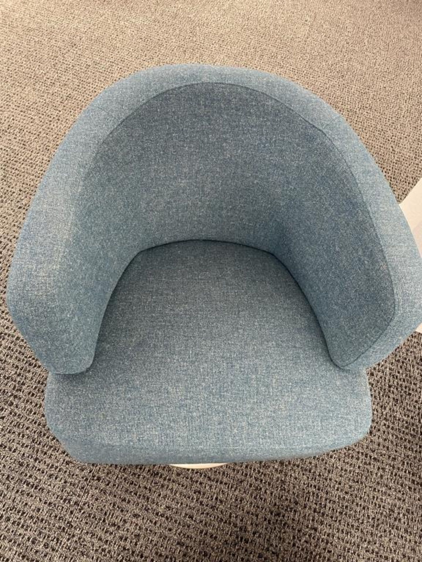 (3qty) Jason Furniture Teal Swivel Chairs - Image 4 of 9