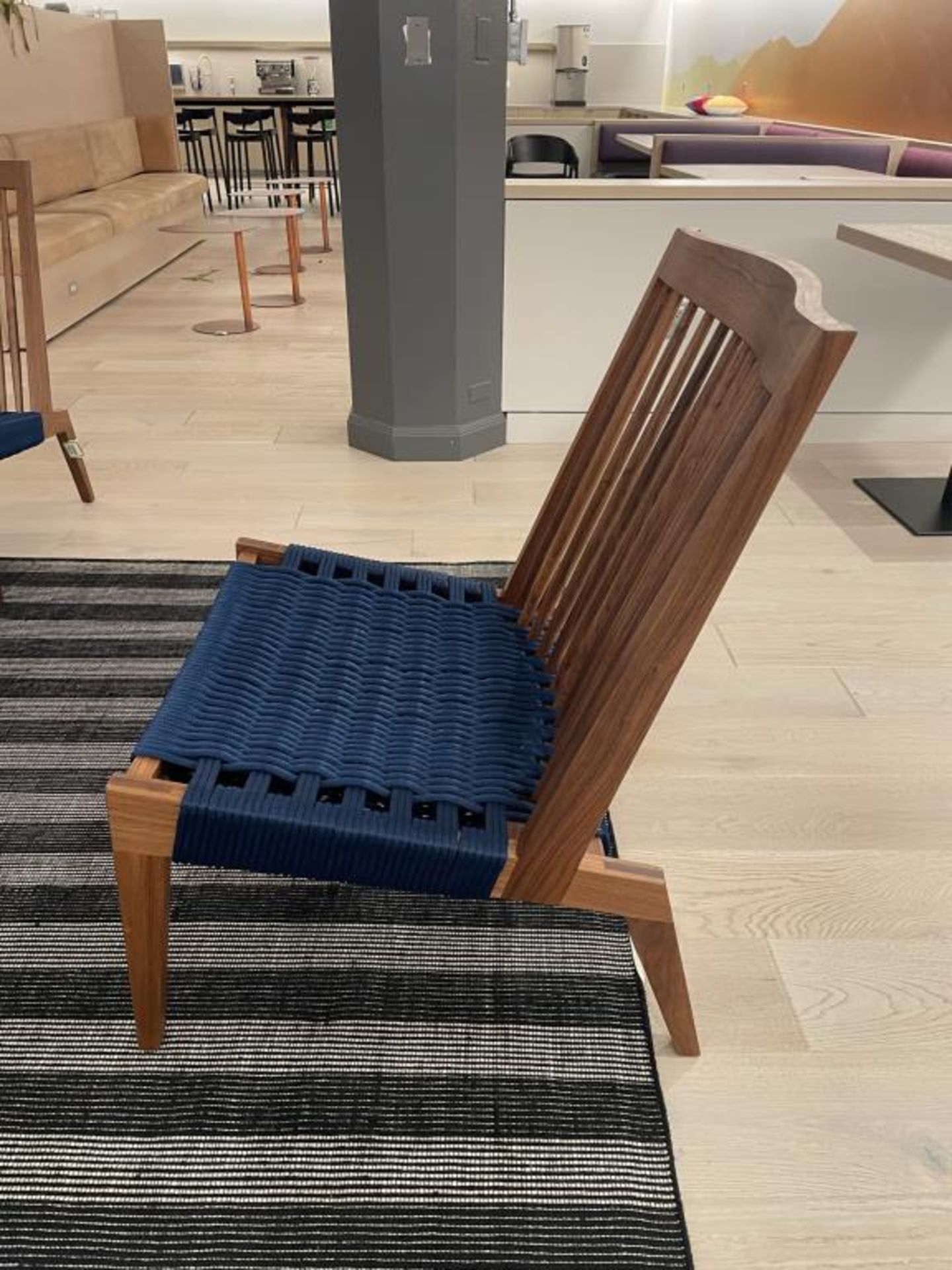 Fair Swift Easy Chair, Walnut, Navy Rope, Phloem - Image 3 of 4