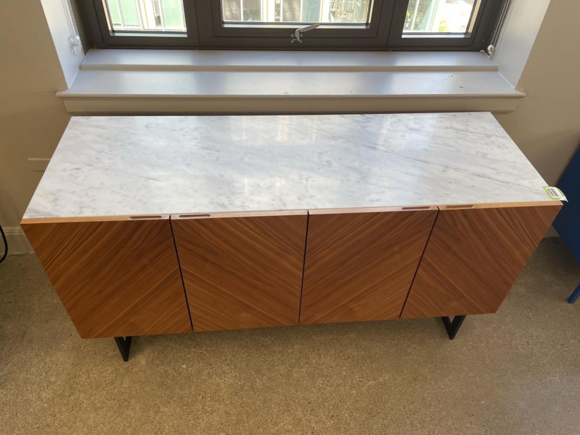 CB2 Suspend Marble & Wood Media Console - Image 2 of 5