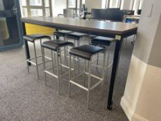 (1qty) High Top Table & (6) Emeco Stools
