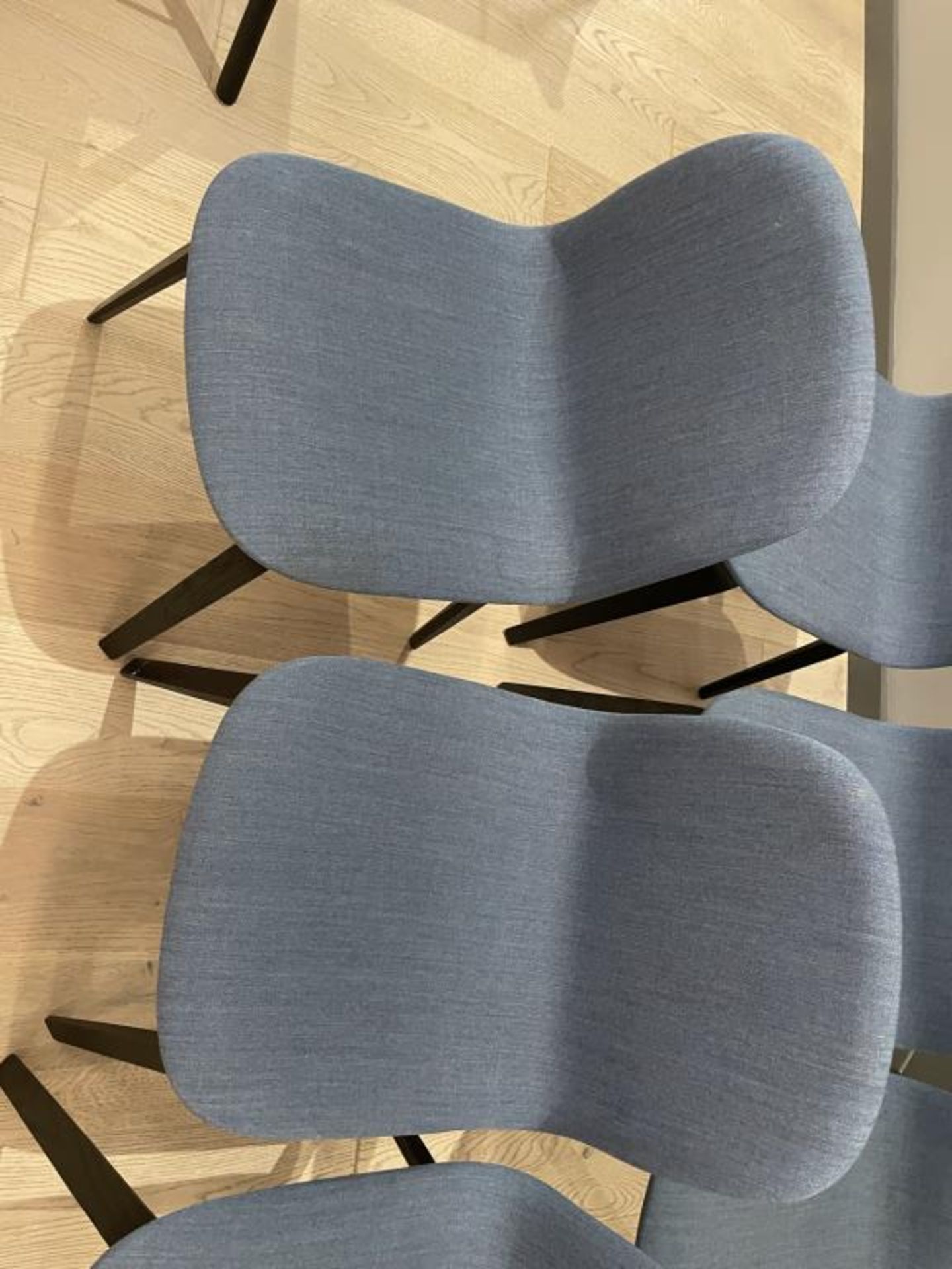 (6qty) Muuto Visu Chair, Blue Fabric - Image 6 of 10