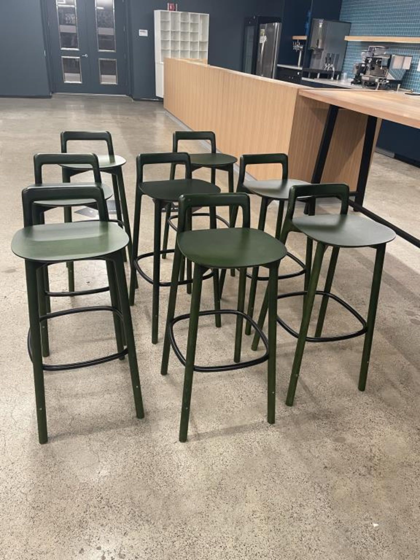 (8qty) Mattiazzi Branca Stools In Green