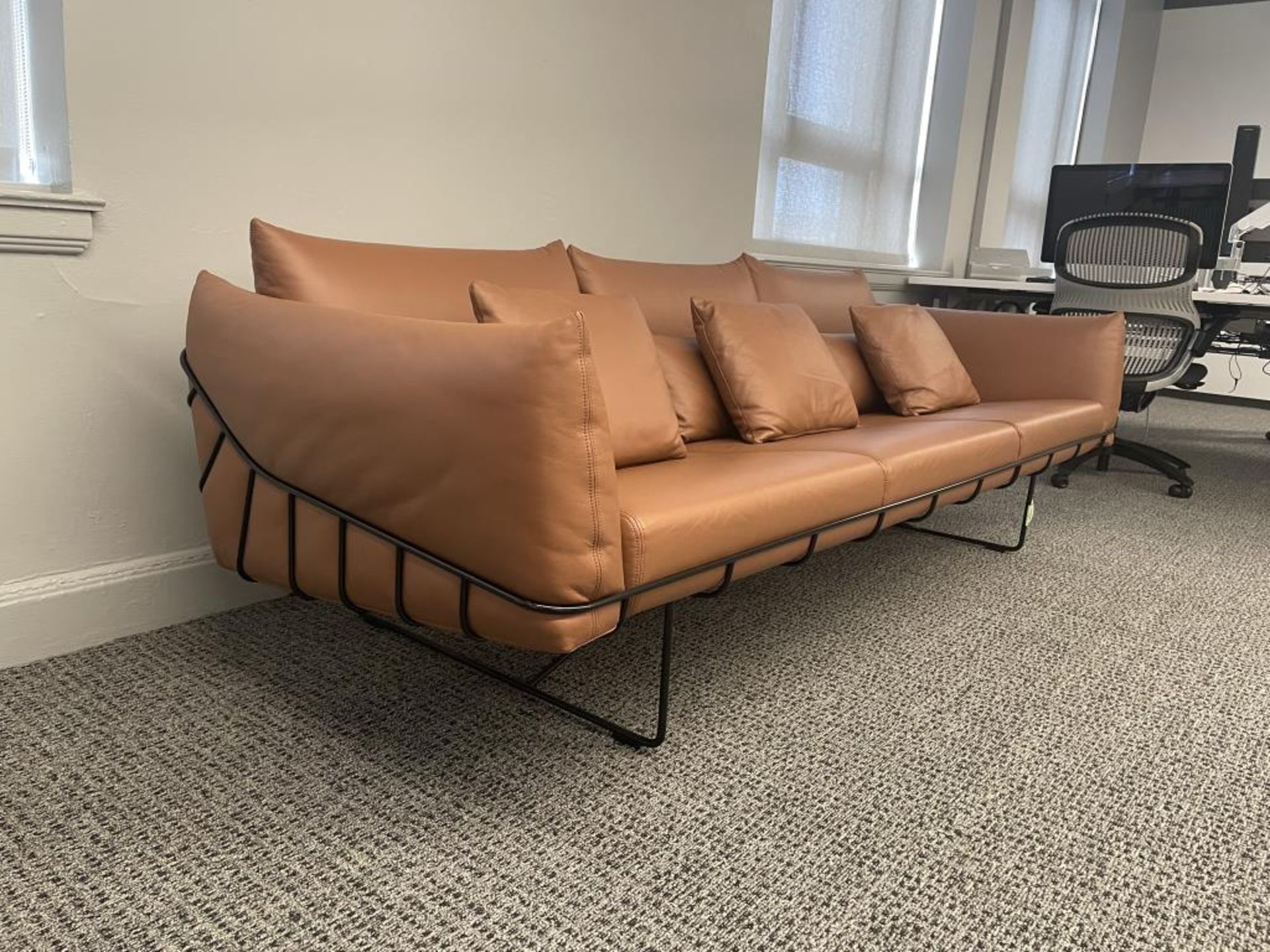 Herman Miller Wireframe Sofa, 3-Seater, leather - Image 2 of 6