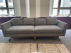 Precedent Sofa, Grey Wood Frame