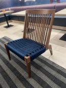 Fair Swift Easy Chair, Walnut, Navy Rope, Phloem