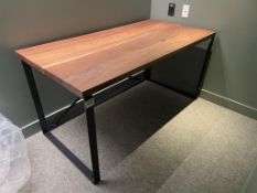 Ohio Design Desk, Wood Top Steel Frame 65