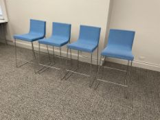 (4qty) Andreu World Lineal Comfort Stools, Blue