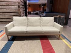 DWR Raleigh Sofa, Walnut Frame, Oatmeal Color