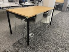 (2qty) OHIO High Top Table & (8qty) Andreu Stools, Grey