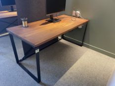 Ohio Design Desk, Wood Top Steel Frame 65"x30"