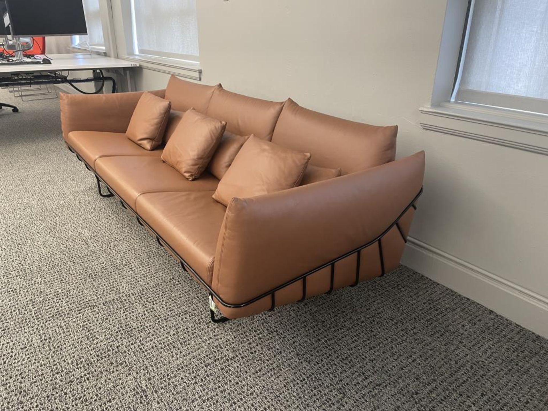 Herman Miller Wireframe Sofa, 3-Seater, leather - Image 3 of 6