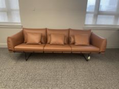 Herman Miller Wireframe Sofa, 3-Seater, leather