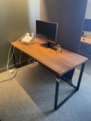 Ohio Design Desk, Wood Top Steel Frame 65