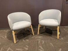(2qty) Hightower Nest Lounge Chairs, Powder Blue