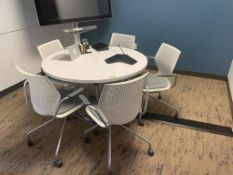 Video Conferencing w/ Table & Knoll Hybrid Chairs