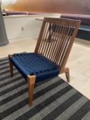 Fair Swift Easy Chair, Walnut, Navy Rope, Phloem