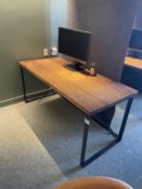 Ohio Design Desk, Wood Top Steel Frame 65"x30"