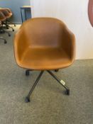 Muuto Fiber Swivel Chair, Casters, Leather