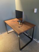 Ohio Design Desk, Wood Top Steel Frame 49