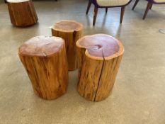 (3qty) Argentine Tree Trunk Side Table