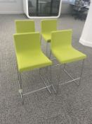 (4qty) Andreu World Lineal Comfort Stools, Lime