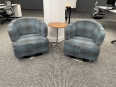 (3qty) Jason Furniture Swivel Chairs w/ Table,