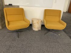 (4qty) NaughtOne Low Hush Chair's, Swivel, Yellow
