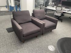 (2qty) Kustom Fit Olive Purple Lounge Chairs