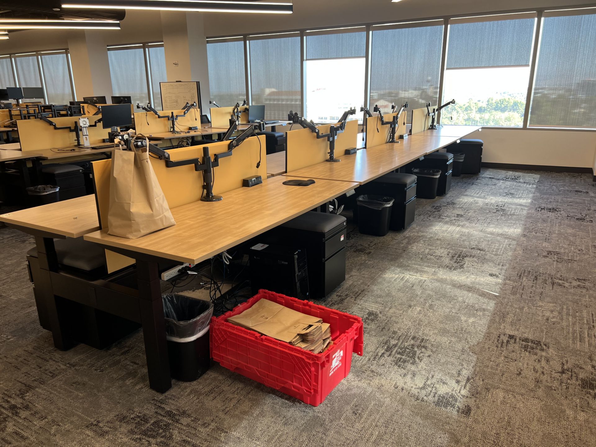 AMQ Open Plan Bench Workstations - Image 2 of 8