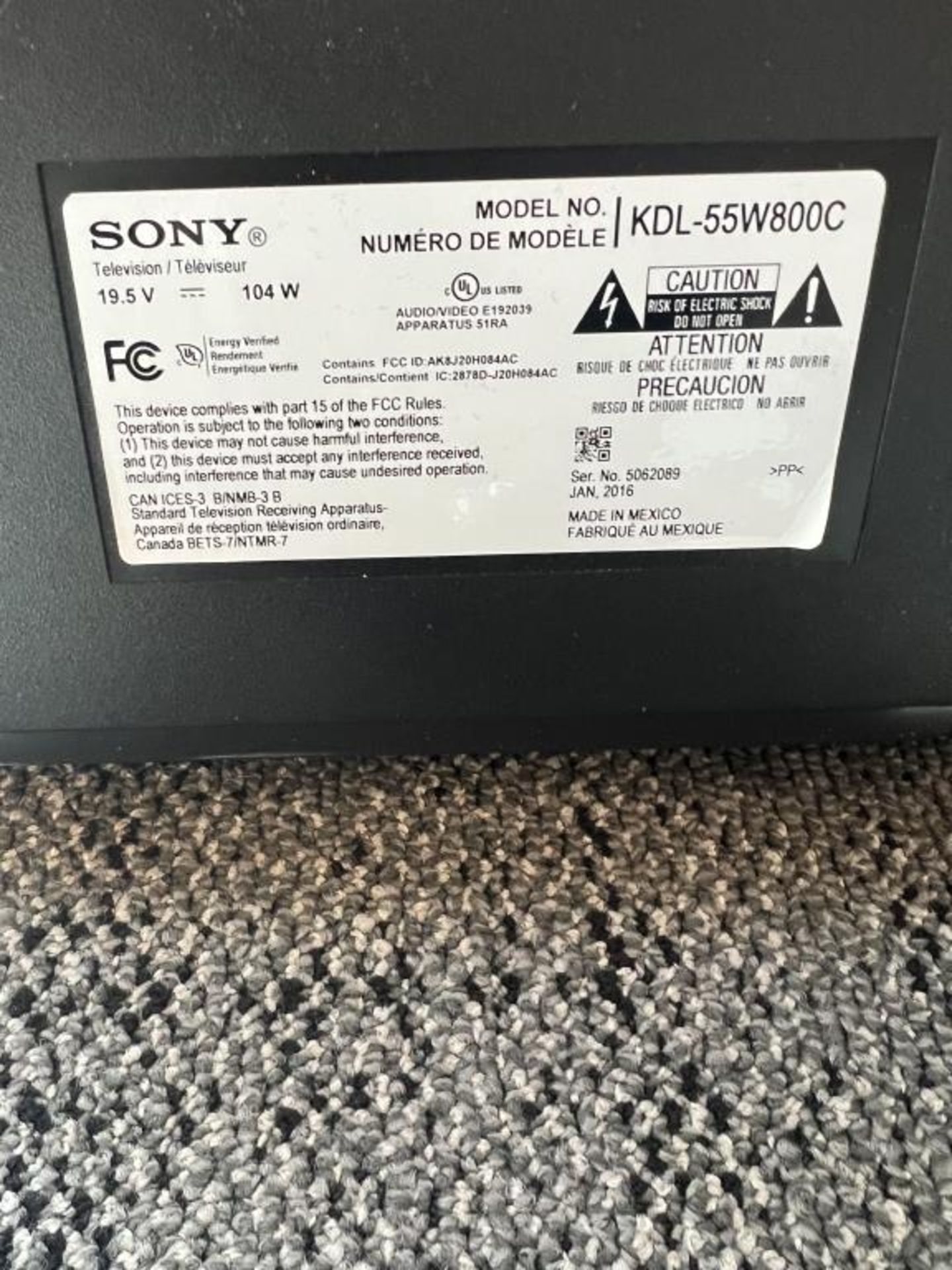 Sony 55" TV - Image 3 of 3