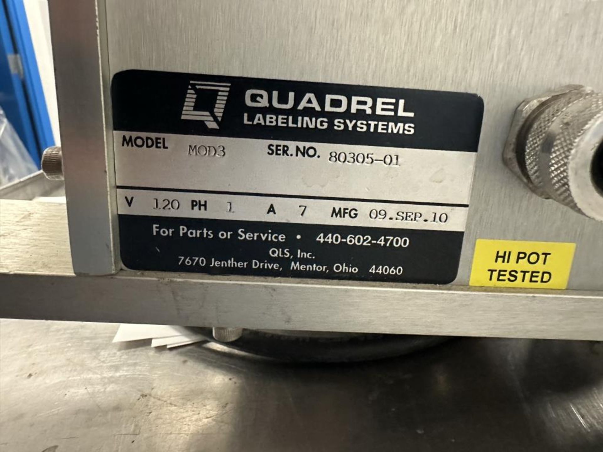 Quadrel Mod3 Labeling Machine - Image 7 of 7