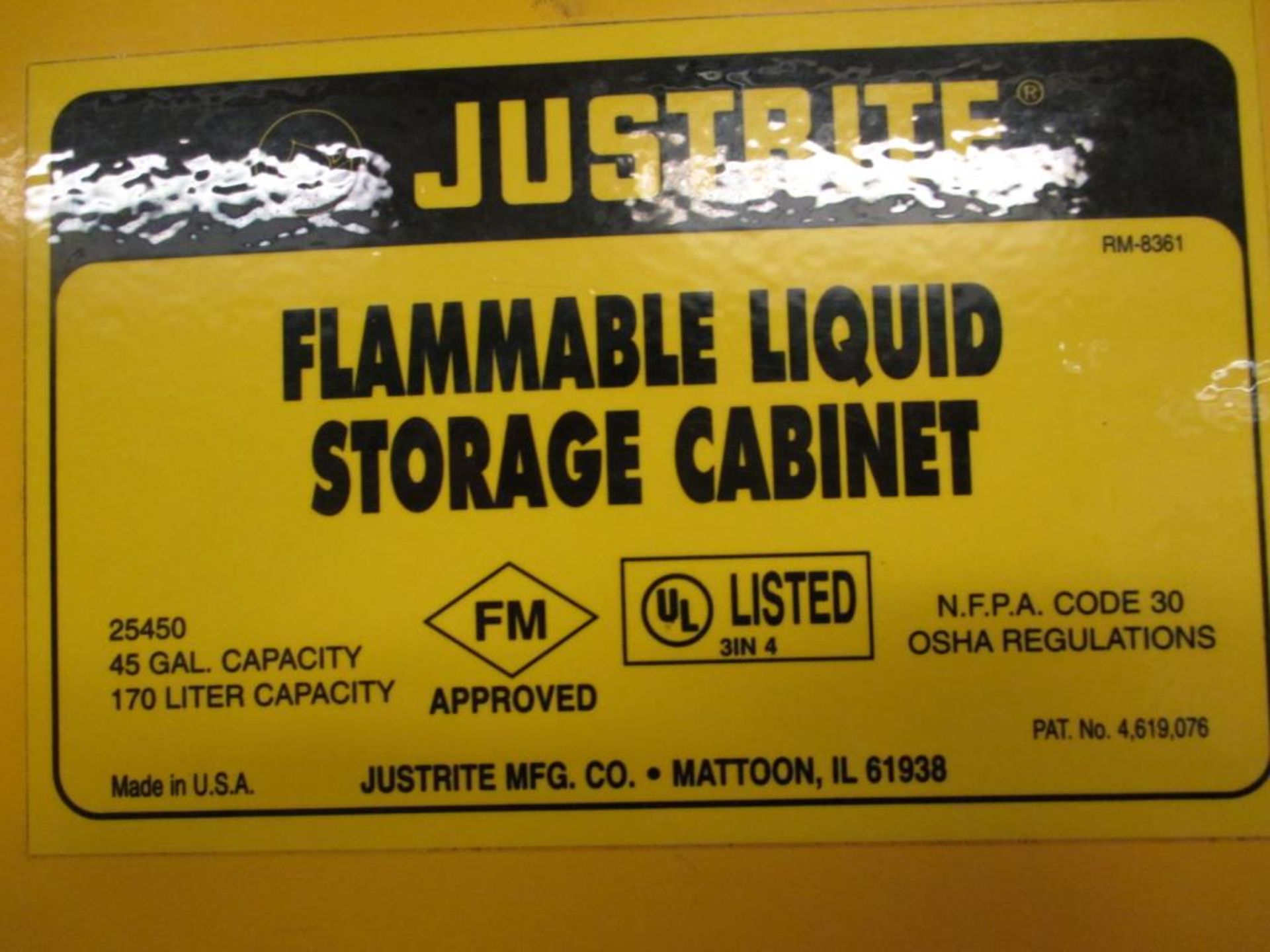 Justrite Flammable Cabinet - Image 3 of 3