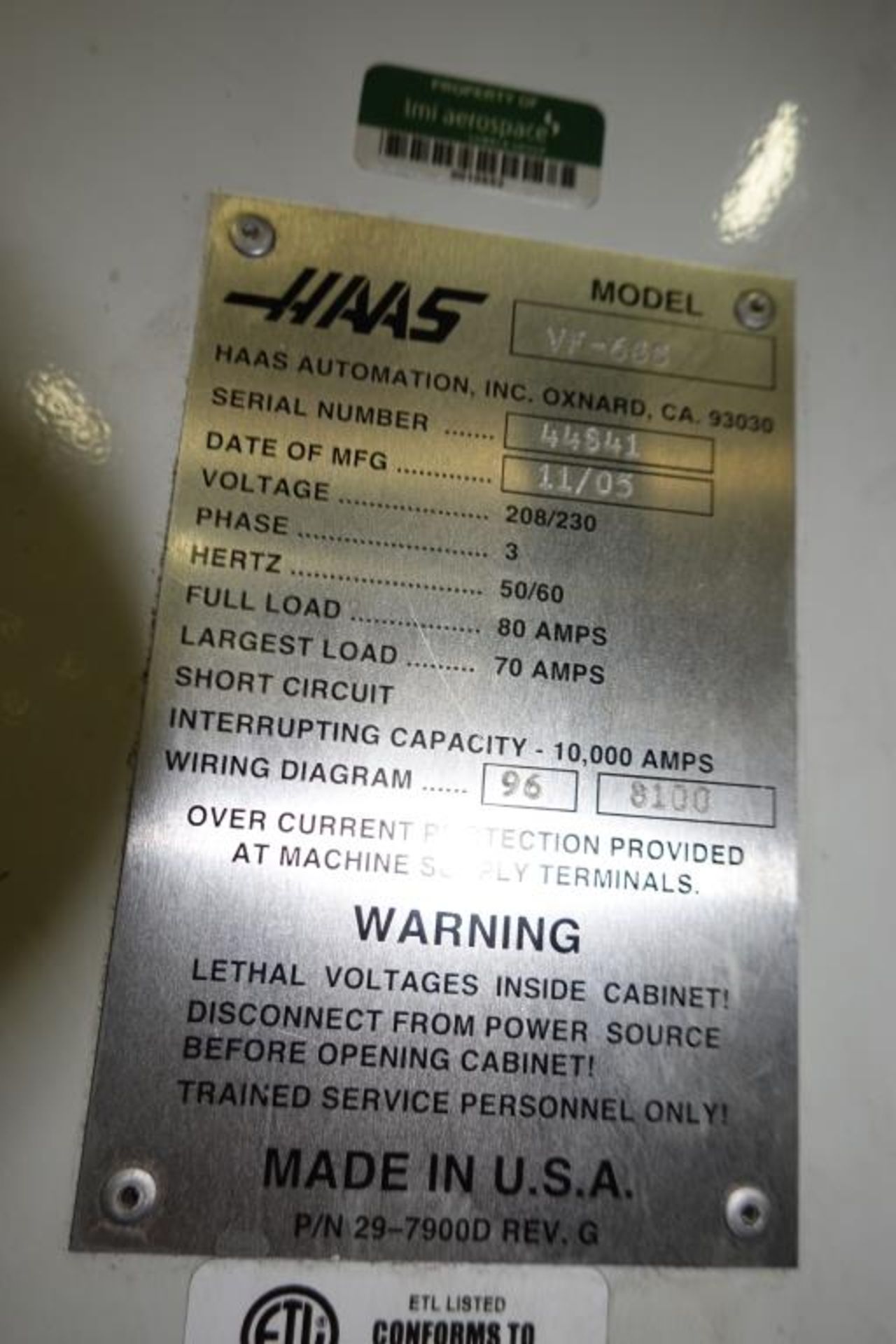 Haas VF-6SS Vertical Machining Center - Image 15 of 15
