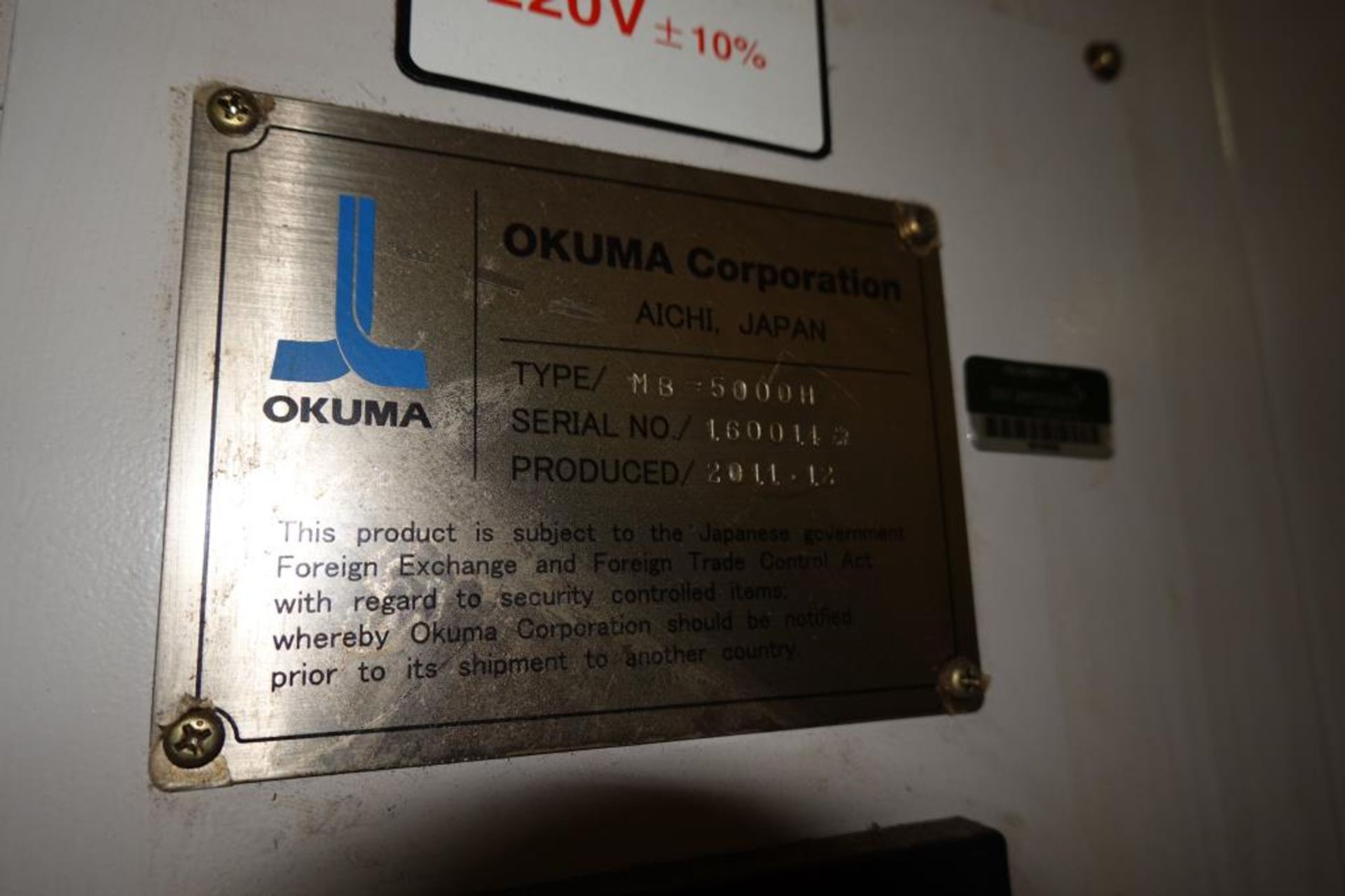 Okuma MB5000 4 Axis Horizontal Machining Center - Image 19 of 20