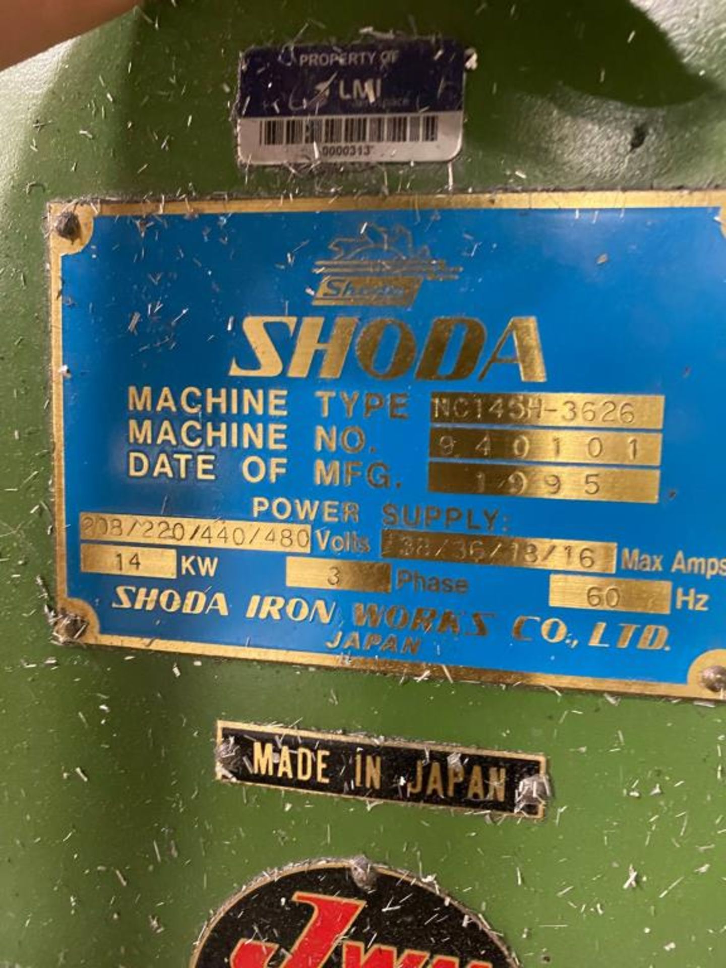 Shoda Iron Works Large Capacity CNC Router Machine - Image 6 of 6