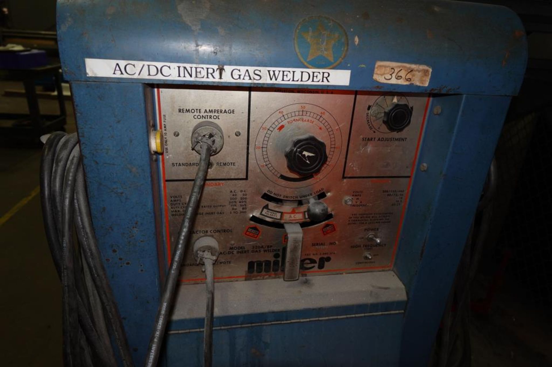 Miller 320A/BPMobile ACDC Inert Gas Welder - Image 2 of 8