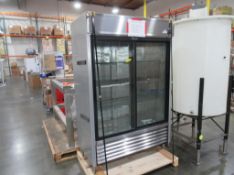 True Double Sliding Glass Refrigerator