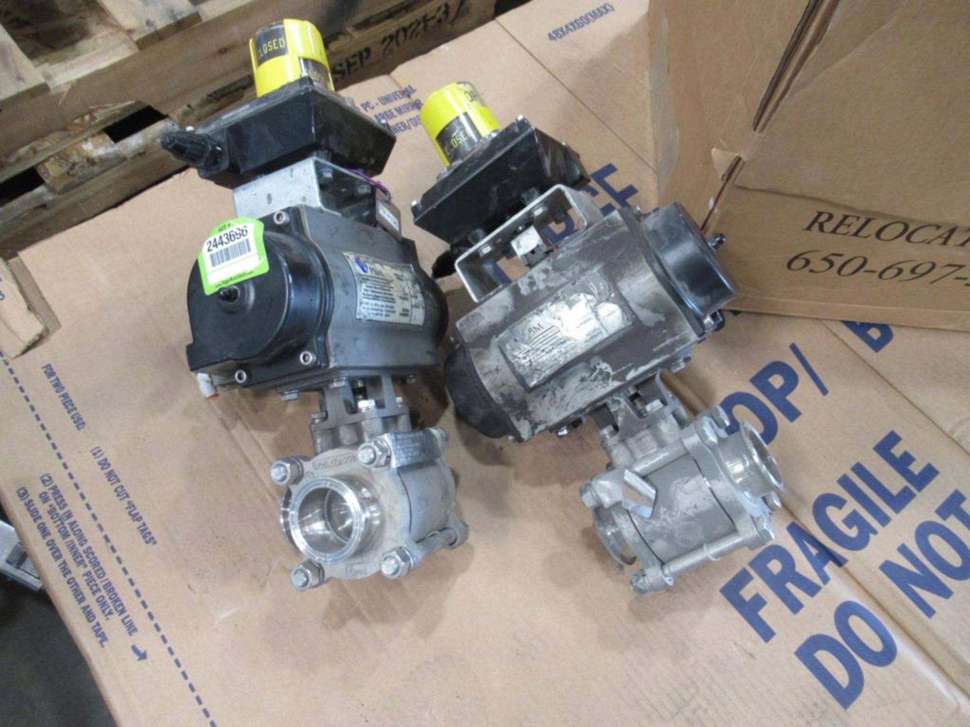 (2) PBM Auto Pneumatic Actuator Valves