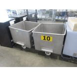 (2) Stainless Tote Buggies