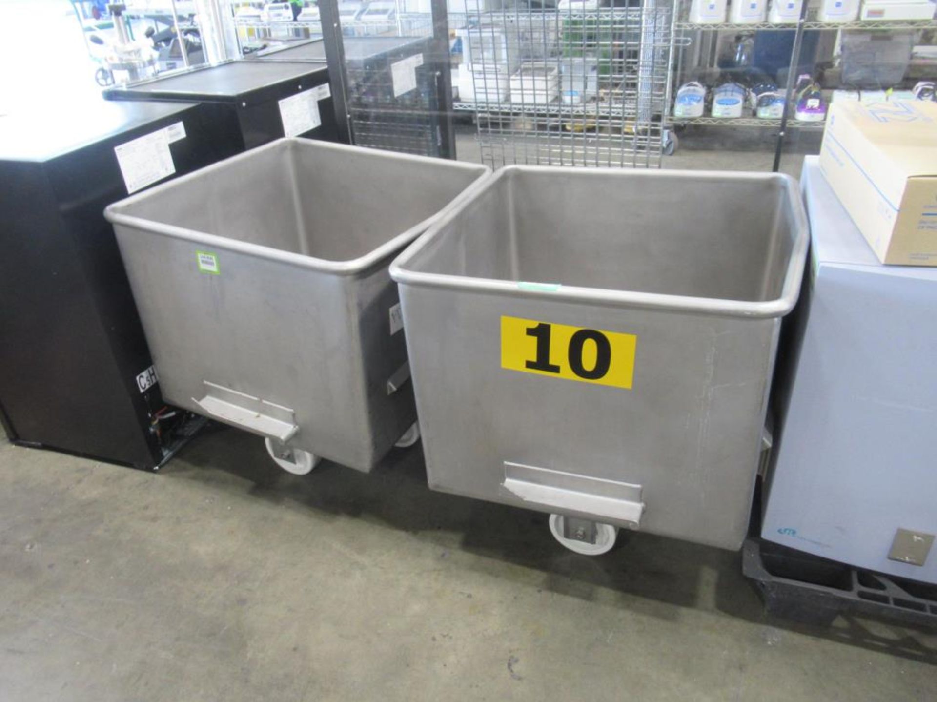 (2) Stainless Tote Buggies
