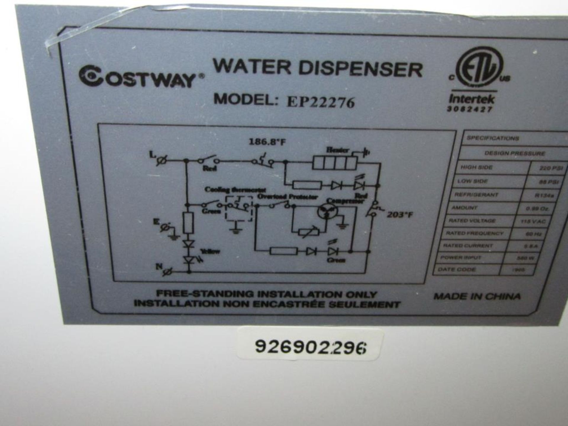 Costway Hot / Cold Water Dispenser - Image 3 of 3